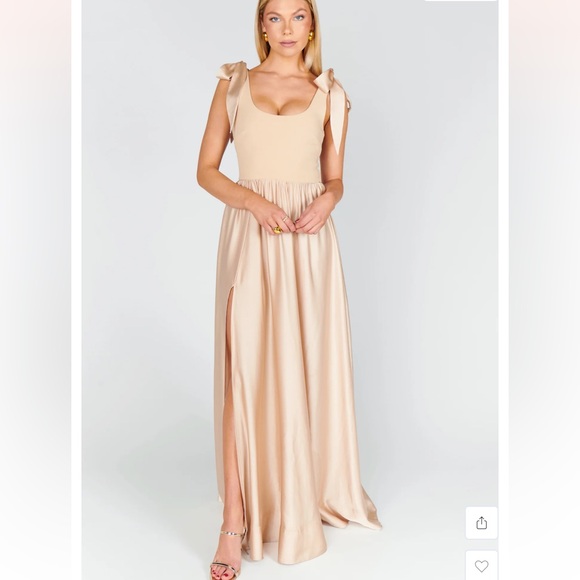 Show Me Your MuMu Champagne Luxe Satin Bridesmaid Dress -  threedaughtersproperties.com